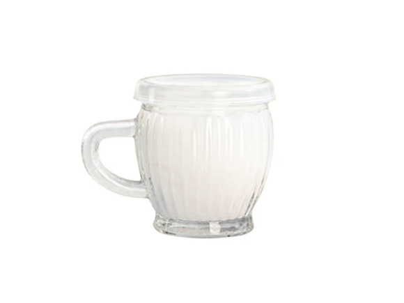 Elegant Glass Yogurt Cup with Handle