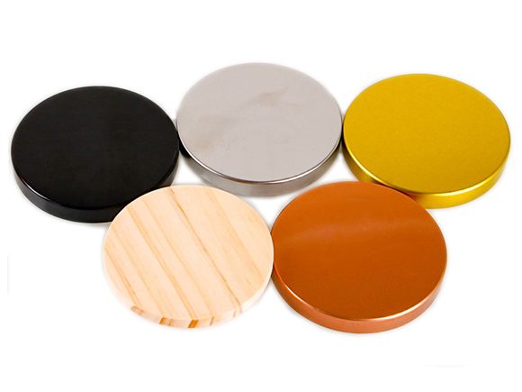 lids options for glass candle jar
