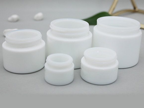 15g 30g 50g 100g white glass cream containers