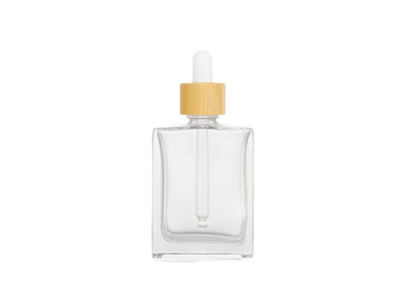 1 oz(30ml) 50ml 100ml Custom Rectangular Clear Glass Dropper Bottles Essential Oil