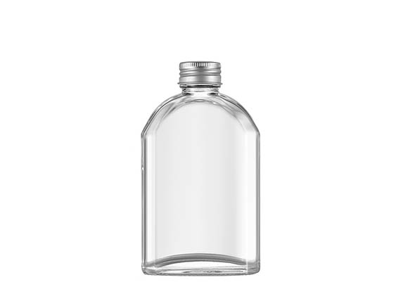 100ml 200ml 250ml 350ml 500ml Transparent Flat Square Glass Liquor Bottles Wholesale