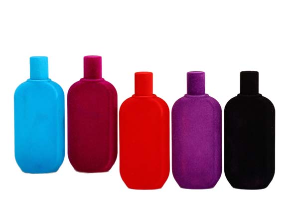 100ml Velvet Flocked Finish Luxury Perfume Bottles Wholesale With Lids