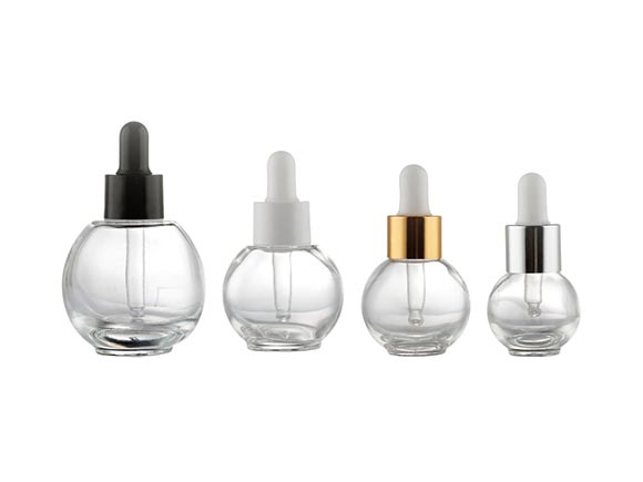 10ml 20ml 30ml(1 oz) 50ml Ball Shape Glass Bottles With Droppers Wholesale Body Facial Essential Oil Cosmetic Container