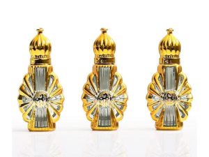 12ml Golden Electroplated Glass Mini Essential Oil Bottle Wholesale