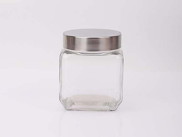 16.7oz 25oz 26.7oz 33.3oz 40oz 50oz 66.7oz Vintage Square Glass Food Storage Jars With Lids Wholesale