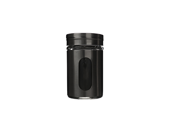 65ml White/Black Glass Condiment Bottle