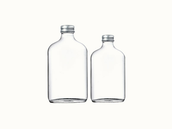 3oz(100ml) 12oz(350ml) Clear Shoulder Glass Flask Beverage Bottles