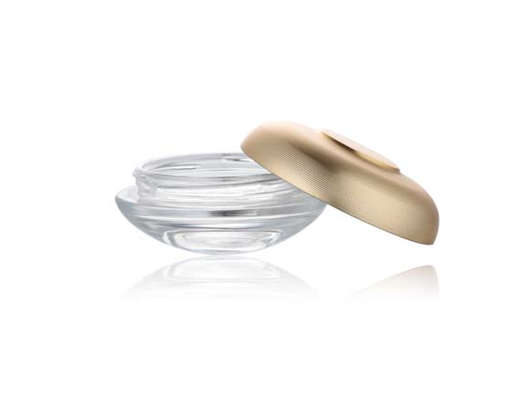 30g 50g Luxury Glass Cosmetic Cream Jars Wholesale with Golden Lids
