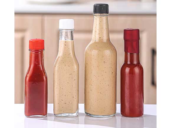 3oz(100ml) 5oz(150ml) 8oz(250ml) Square Bulk Hot Sauce Bottles For Ketchup BBQ