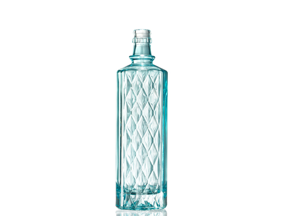 500ml blue diamond pattern whiskey bottle