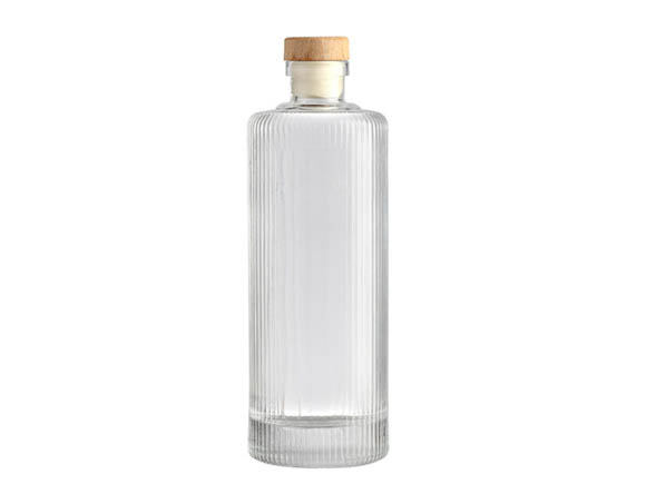 700ml Custom Fancy Round Glass Liquor Bottles For Vodka Whiskey Alcohol Beverage