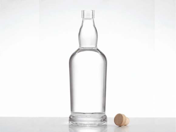 700ml Round Glass Whiskey Bottle Wholesale Liquor Container For Vodka Gin Rum Tequila