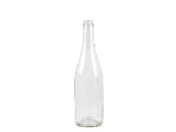 750ml Clear Glass Champagne Sparkling Wine Bottle For Sale