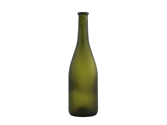 750ml(25oz) Dark Green Frosted Burgundy Glass Wine Bottles Wholesale