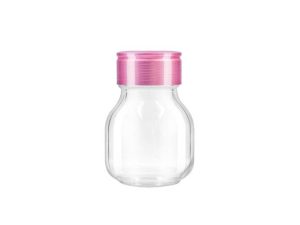 80ml Wide Mouth Transparent Capsule Pill Glass Bottles with Screw Cap