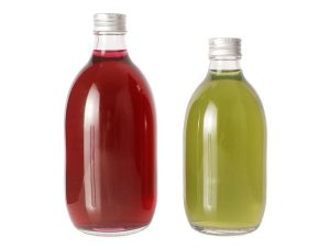 9oz(280ml) 12oz(350ml) 17oz(500ml) Rould Glass Beverage Bottles With Lids Wholesale Juice