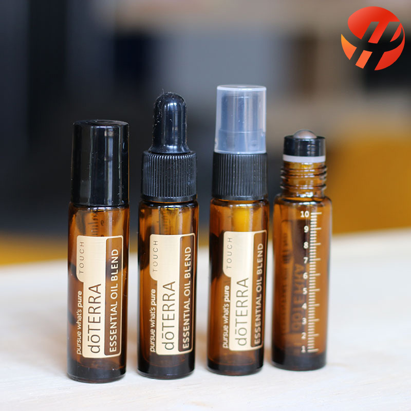 Amber glass bottles