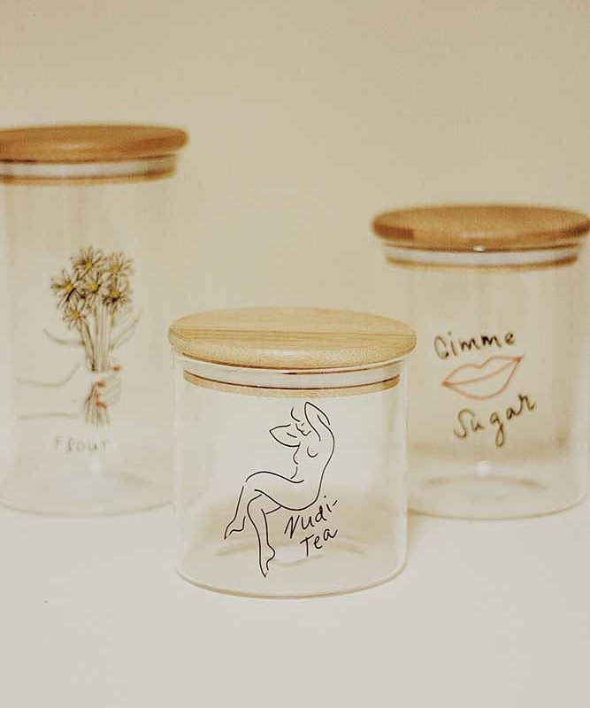 borosilicate glass jars with lids for food storage