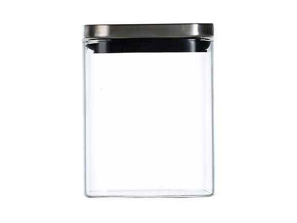Square Borosilicate Glass Bottles with Lids