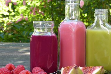 three capacities clear glass juice bottles supplier and wholesale