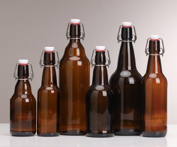 brown swing top bottles