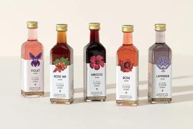 cocktail syrup bottles