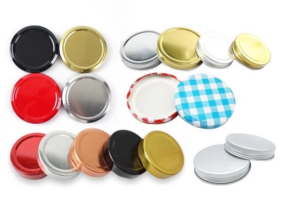 different types of lids for pickle jars, glass jars
