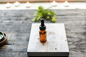 empty essential oil bottle