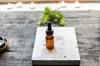 empty essential oil bottle