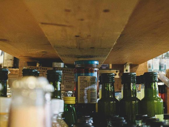 empty olive oil bottles