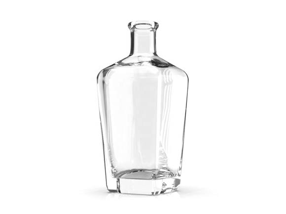 Flint Square Shape 700ml Glass Liquor Bottle For Whisky Vodka Tequila Rum With Cork