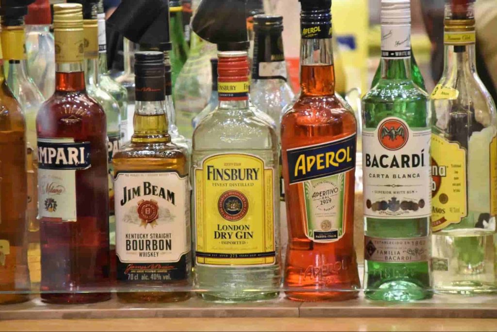 glass alcohol bottle