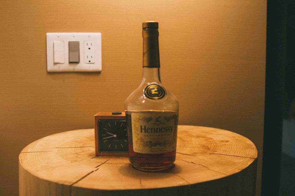 glass alcohol bottle