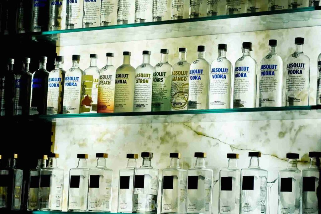 glass alcohol bottle
