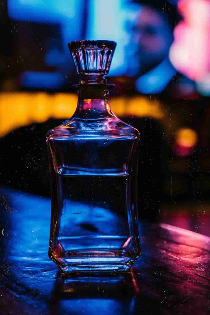 glass alcohol bottle