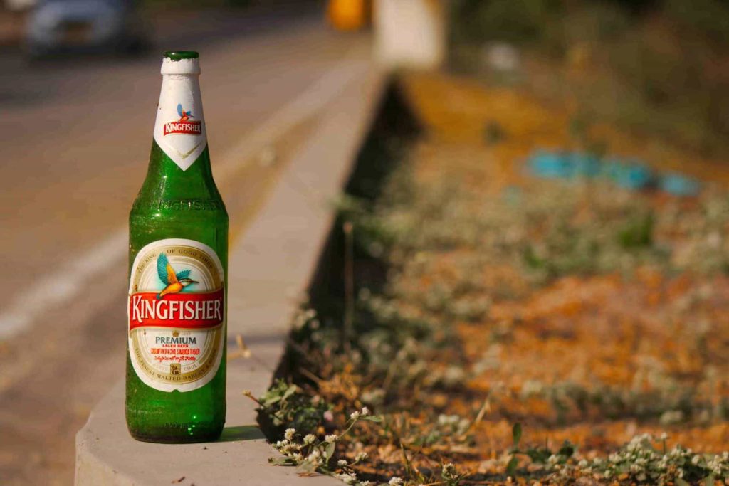 glass alcohol bottle