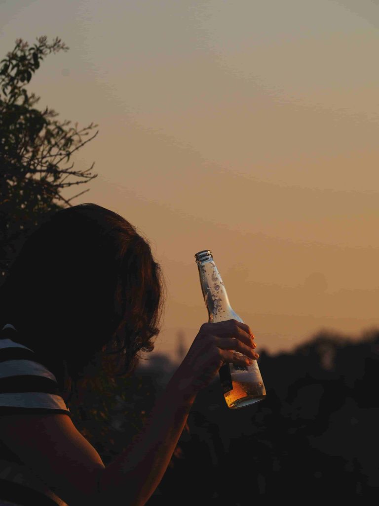 glass beer bottle