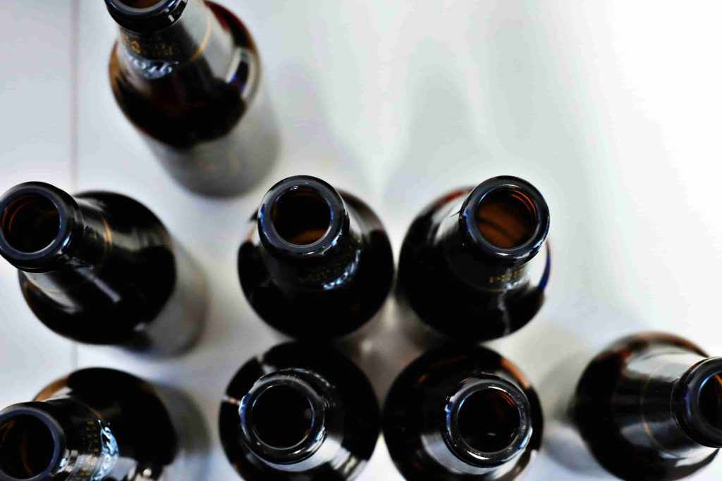 glass beer bottle