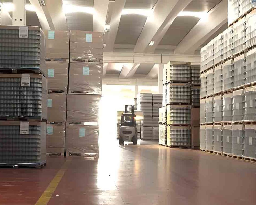 glass bottles pallet packaging
