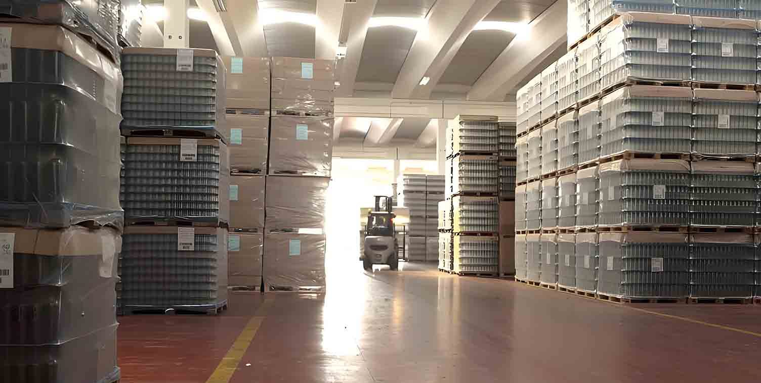 glass bottles pallet packaging