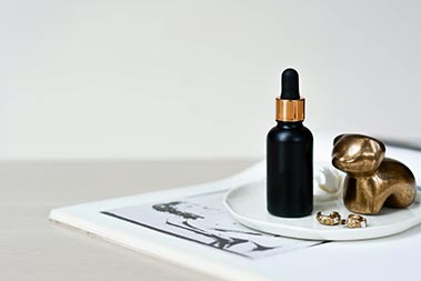 glass bottle with dropper