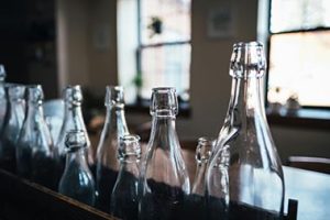 glass bottles