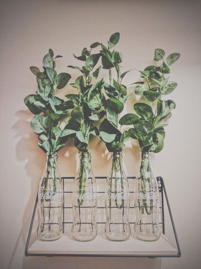 DIY project with empty Coke bottles