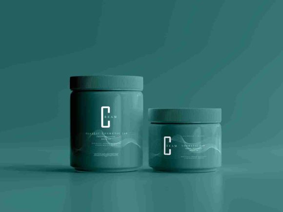 two green glass cream jars manufacturer