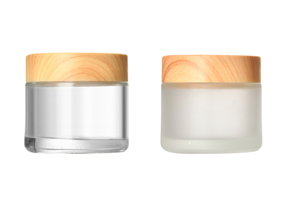 roetell clear and frosted glass cream jar supplier