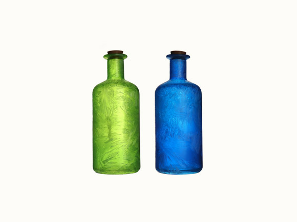 Blue Green Glass Decoration Bottle