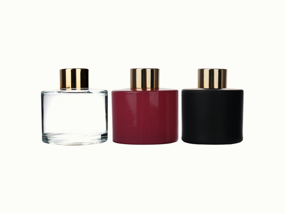 50ml/100ml/150ml/200ml/250ml Clear/Red/Black Round Glass Diffuser Bottles