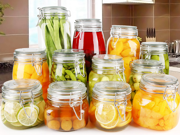 Large Empty Glass Food Pickling Jars