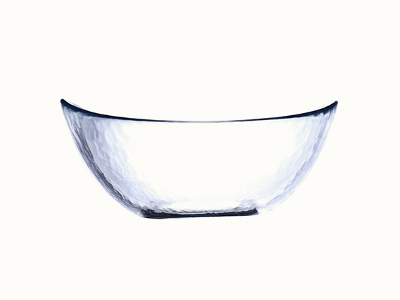 Clear Glass Fruit Mixing and Serving Bowl