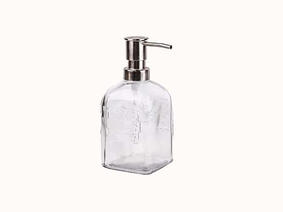 glass hand sanitizer soap bottle